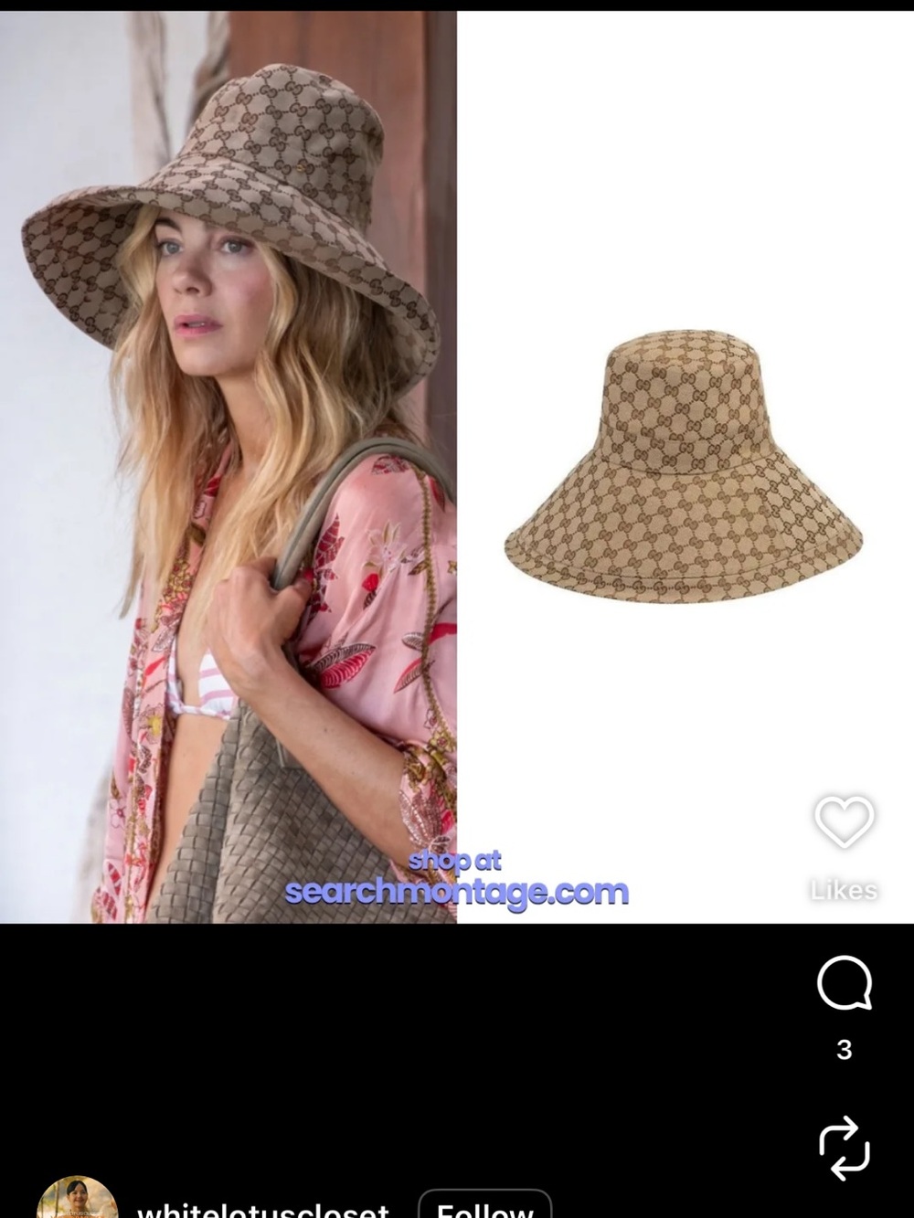 Gucci Beige GG Monogram Bucket Hat. BNWT wide brim - Picture 11 of 12